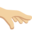 palm down hand, medium-light skin tone